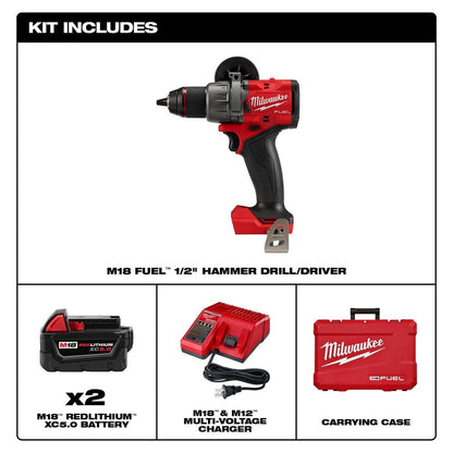 M18™ FUEL 1/2” Hammer Drill Driver Kit