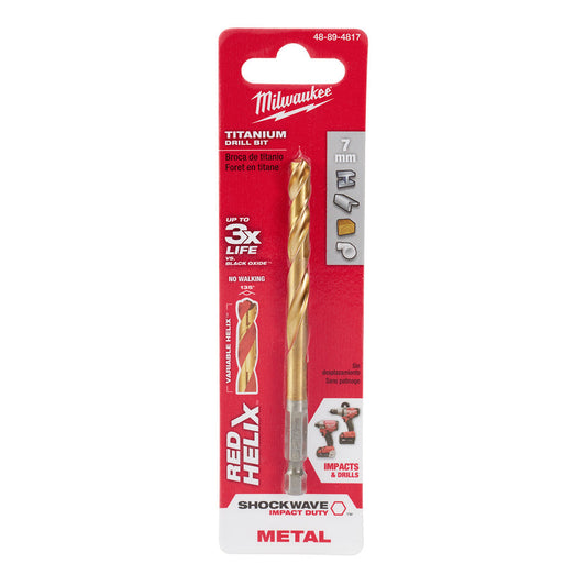 Shockwave™ Red Helix™ Titanium 7mm Metric Drill Bit