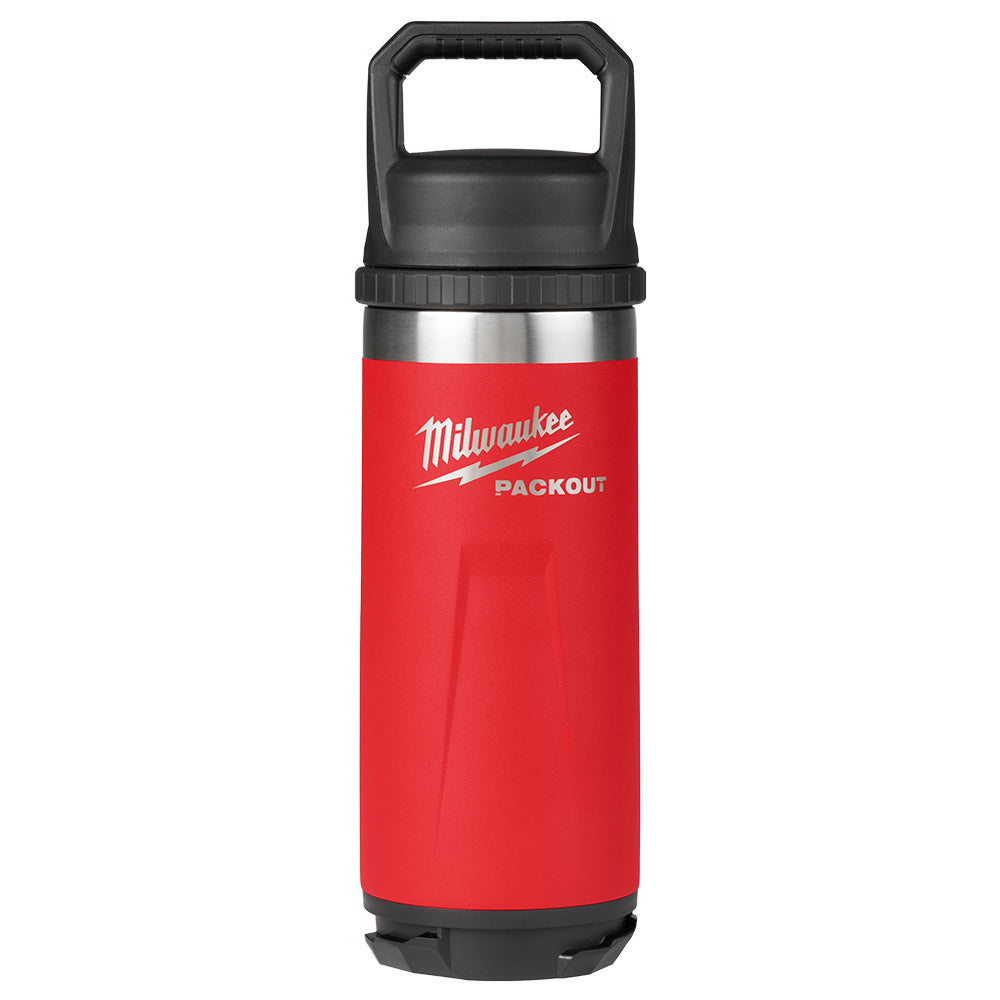 Packout™ 18oz Insulated Bottle With Chug Lid - Red, 8/PK
