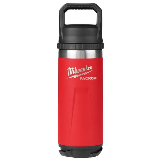 Packout™ 18oz Insulated Bottle With Chug Lid - Red, 8/PK