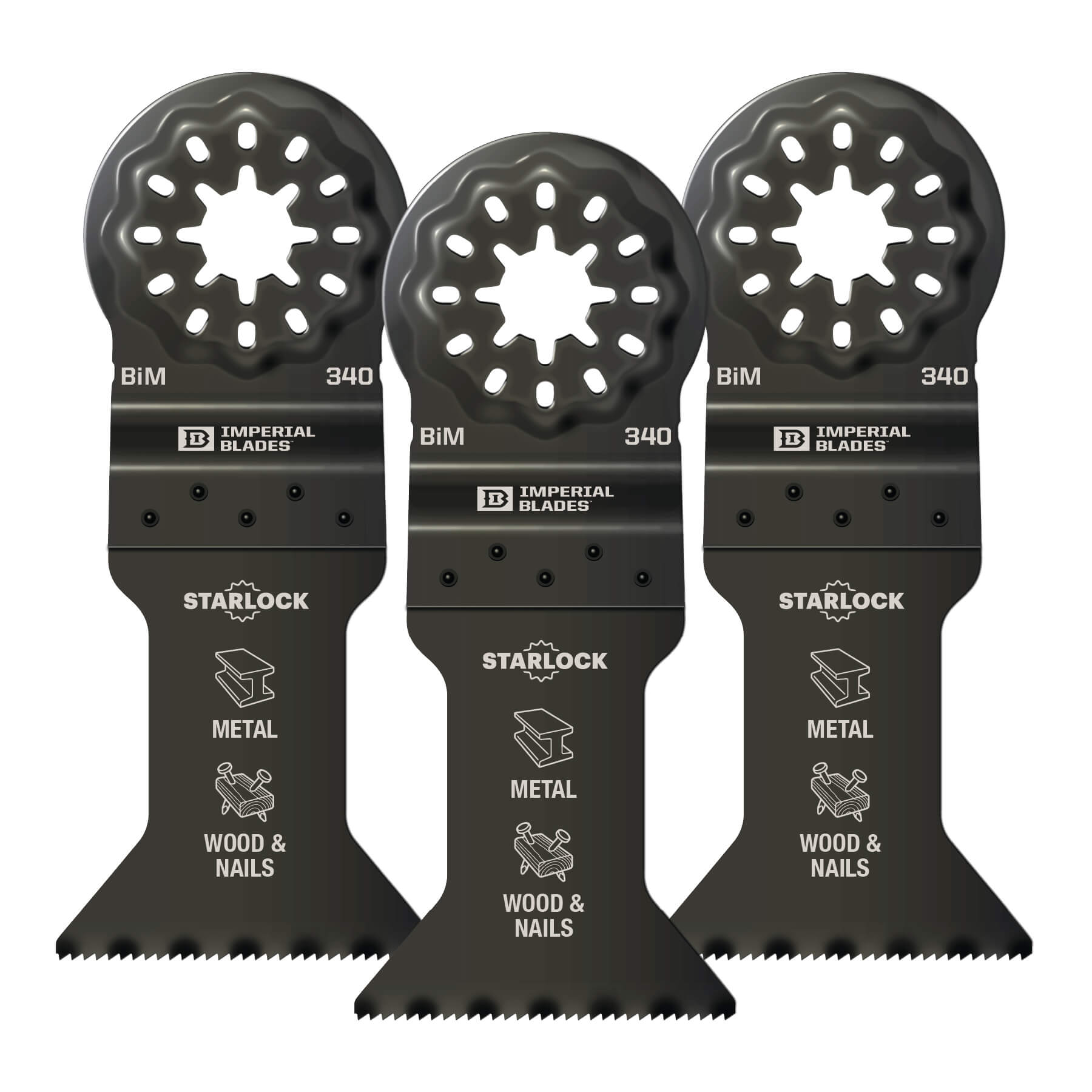 Imperial Blades Ibsl340-3 Starlock™ 1-3/4" Standard Metal Blade, 3pc