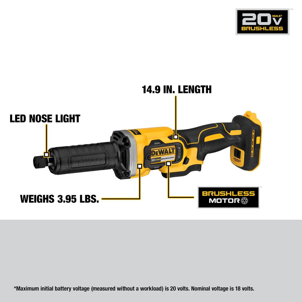 Dewalt 20V Brushless Die Grinder 1-1/2in Tool Only