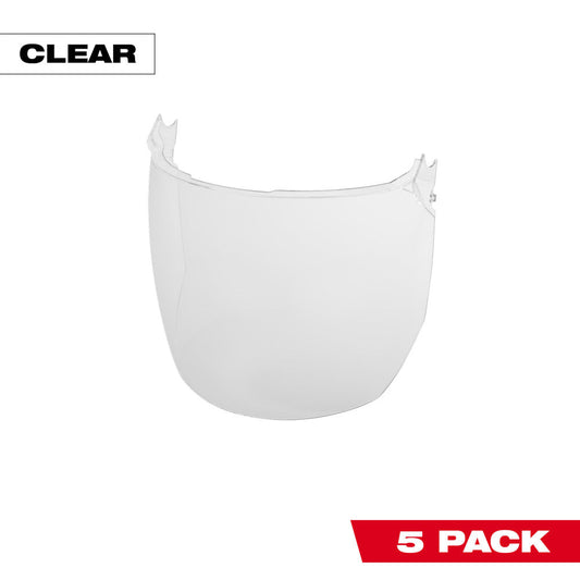 5pk Clear Face Shield Replacement Lenses Helmet & Hard Hat Mount