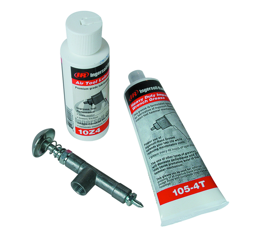 Air Care Lubrication Kit for Ingersoll Rand Tools, Includes 10Z4 Oil, 105 Grease, and Grease Gun