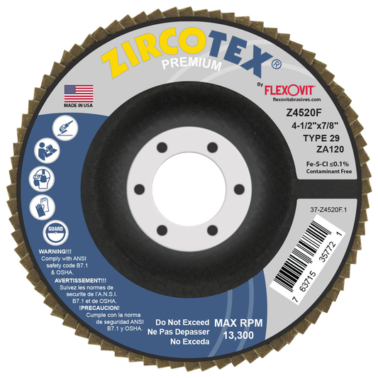 Premium Flap Disc 4-1/2" x 7/8"