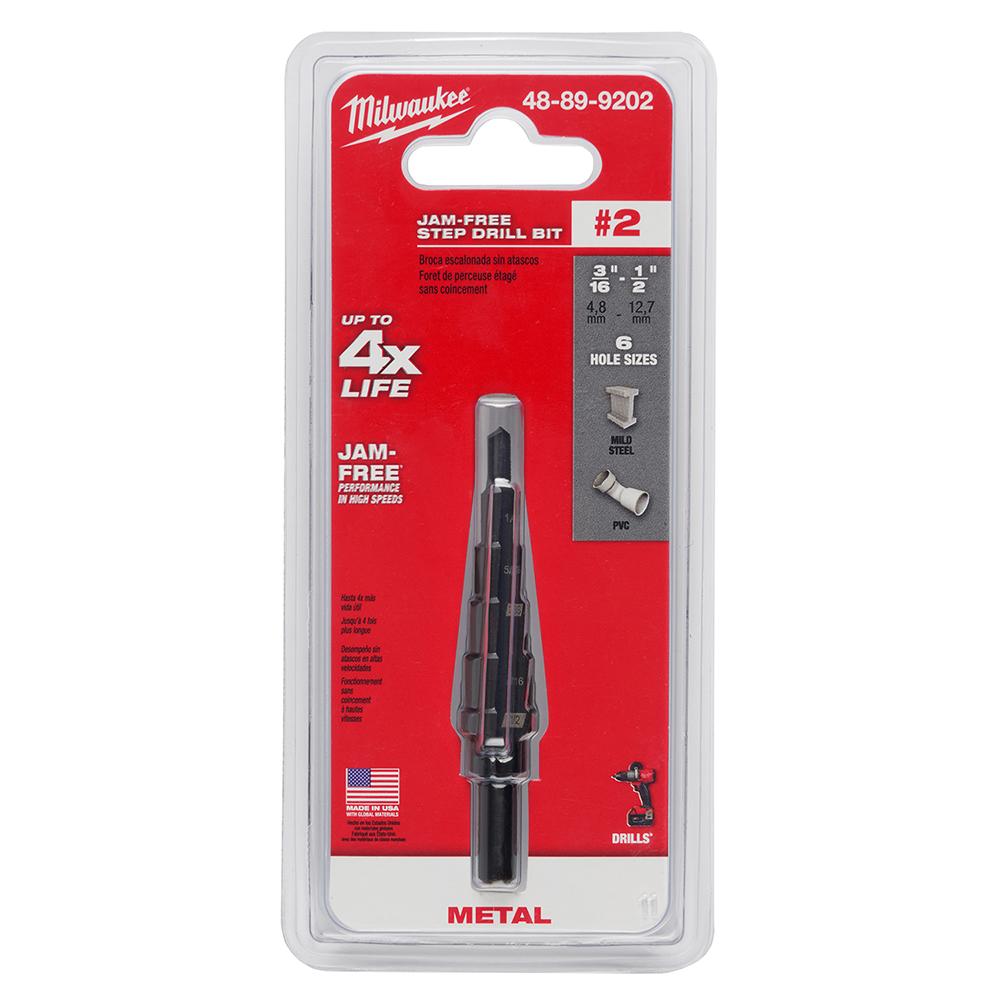 #2 Step Drill Bit, 3/16 In. - 1/2