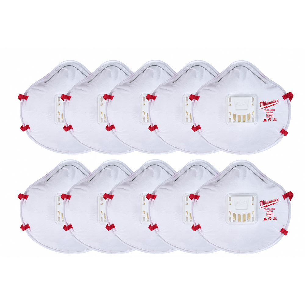 10pk N95 Valved Respirator, 40/PK