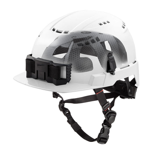 Bolt™ White Front Brim Vented Safety Helmet With Impact Armor™ Liner Usa - Type 2, Class c