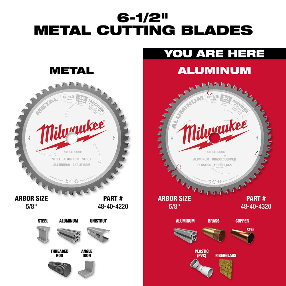 6-1/2" Aluminum Cutting Circular Saw Blade