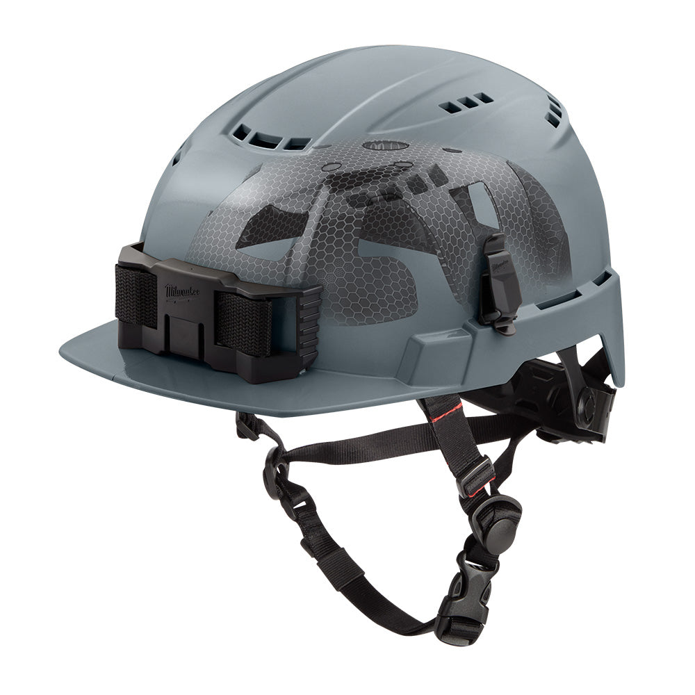 Bolt™ Casque de sécurité ventilé à visière avant gris avec doublure Impact Armor™ USA - Type 2, Classe c
