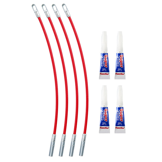 4pk Polyester Fish Tape Replacement Flexible Metal Leader