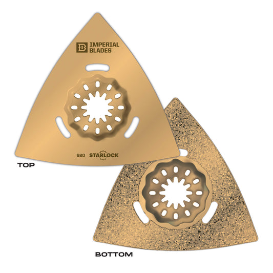 Imperial Blades Ibsl620-1 Starlock™ 3-1/8" Carbide Grit Triangle Rasp, 1pc