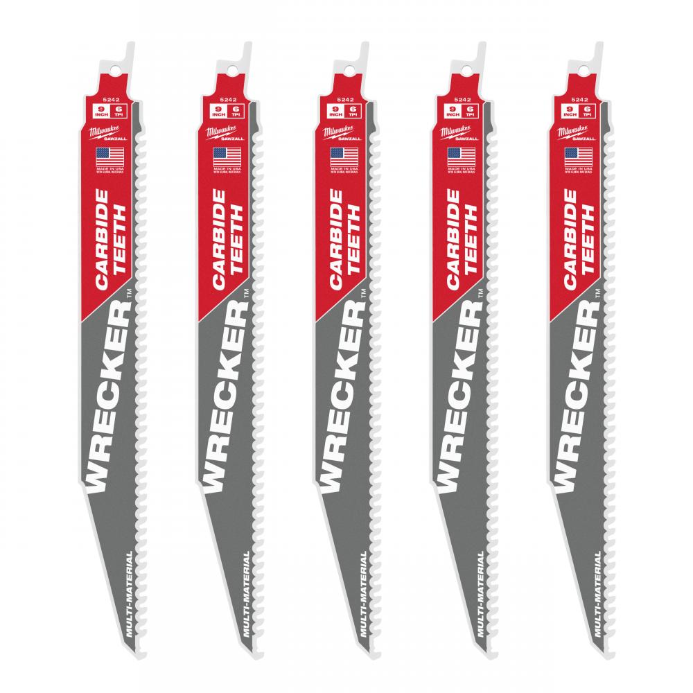 5PK 6TPI 9 in. Carbide Wrecker Blades