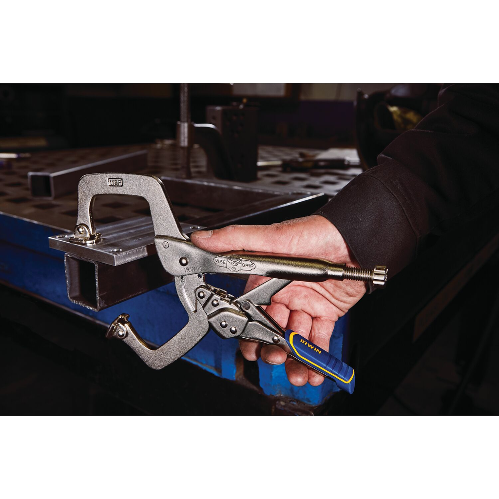 IRWIN Vise-Grip Welding Pliers, Fast Release, C-Clamp With Swivel Pads, 11-Inch