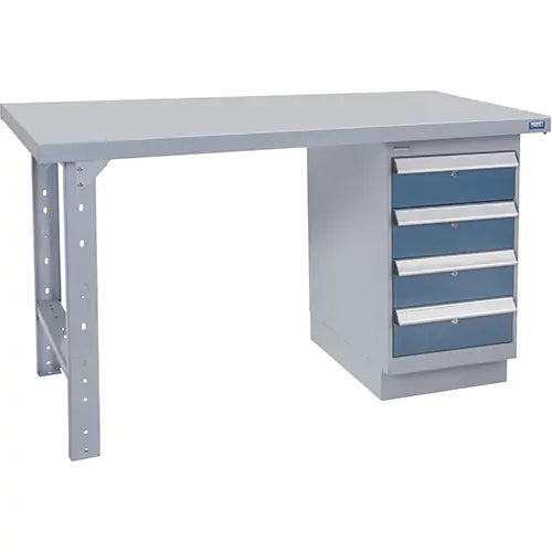 Établi, 4 tiroirs, capacité de 2 500 lb, 60 po l x 36 po p x 34 po h