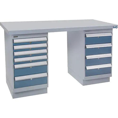 Pre-Designed Workbench, 10 Drawers, 2500 lbs. Capacity, 72" W x 30" D x 34" H