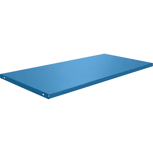 Établi avec armoire - Étagères, capacité de charge de 58 3/4 po x 300 lb, acier, bleu