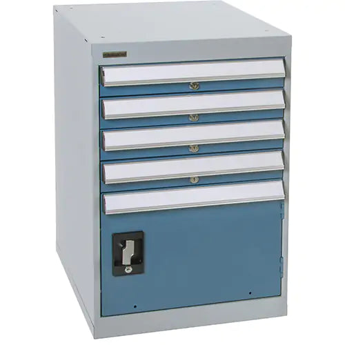 Établi sur piédestal avec une porte et quatre tiroirs, 4 tiroirs, 18 po l x 21 po P x 28 po H