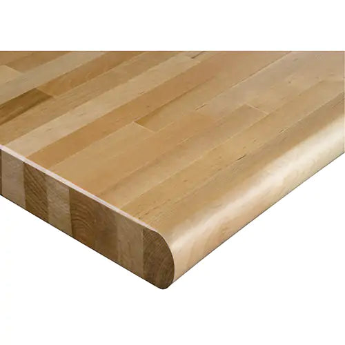 Dessus d'établi en bois dur laminé, 60 po de largeur x 30 po de profondeur, bord arrondi, 1 3/4 po d'épaisseur