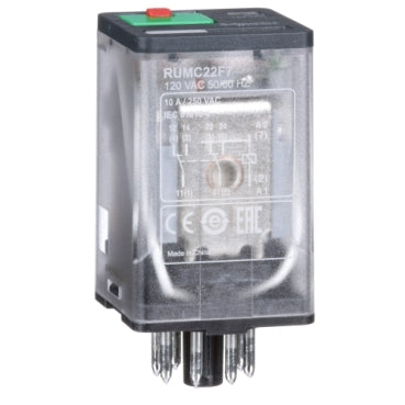 Auxiliary relay 10 A, 120 VAC, with LED