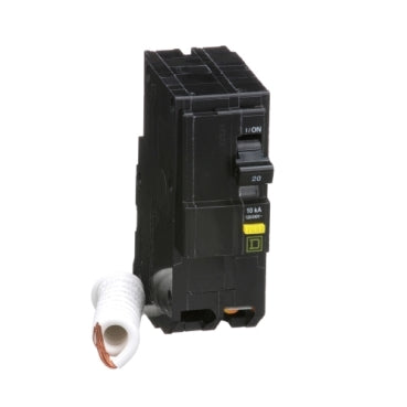 Mini Circuit Breaker Qo 20A 2 Pole 120/240Vac 10kA Plug In 6mA