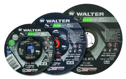 Flexcut Mill Scale, Grit 36, 6 In. X 5/8-11 In.