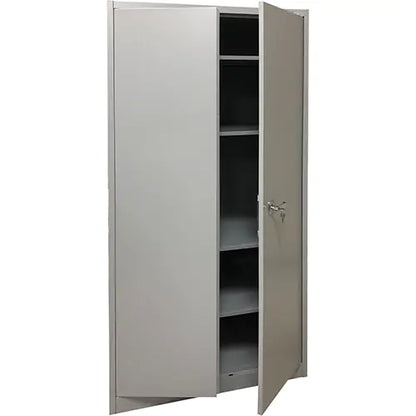 Armoire de rangement, acier, 4 tablettes, 78 po H x 36 po L x 24 po P, gris