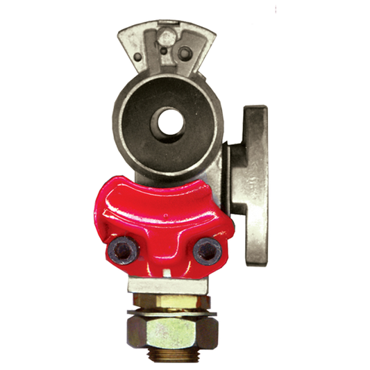 Valved Emergency Gladhands With Bulkhead Connection, Aluminum, 3/8 FPT