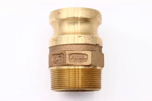 2" Insta-Lock Part F, MNPT x Male Cam, Brass, F200BR