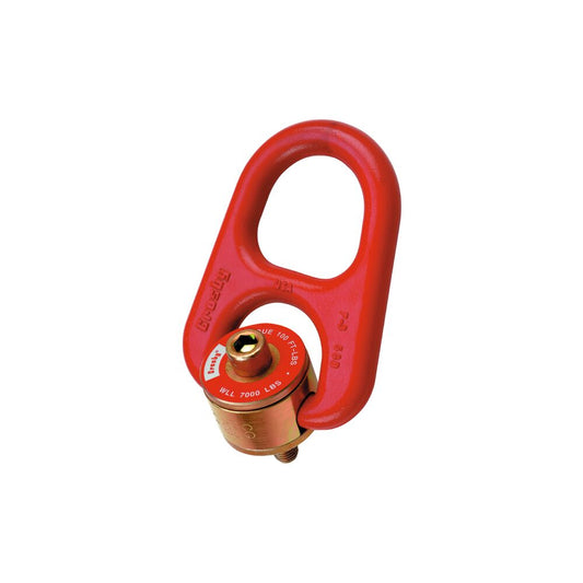 Crosby® HR-1000M Metric Heavy Lift Swivel Hoist Rings, Forged Alloy Steel, #2, M20 x 2.50 x 70 Bolt Size
