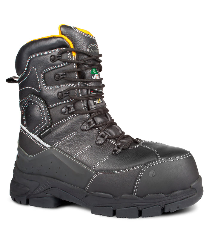 Cannonball, 8" Insulated Work Boots, Black, Size: 13