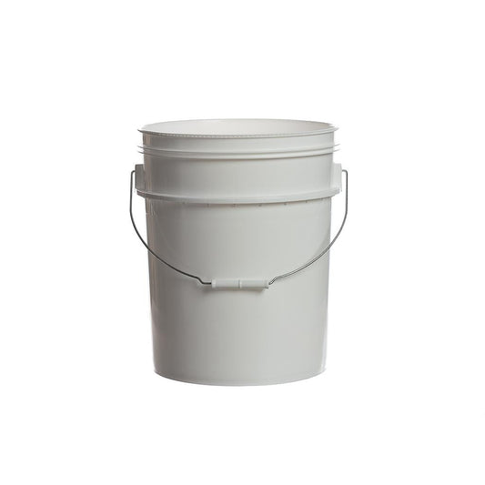 White Pail (4222) with Metal Handle, 20L