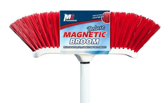 Venus curved magnetic broom with 48" metal handle