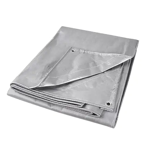 Tarp, Super Heavy-Duty, Silver, Polyethylene, 50' x 30' x 12 mils