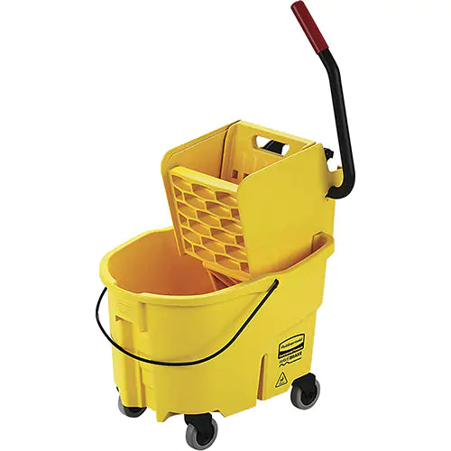 WaveBrake® Mop Bucket with Side Press Wringer, 6.5 US Gal. (26 Quart), Yellow