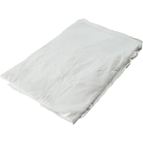 Chiffons d'essuyage en matériaux recyclés, coton, blancs, 25 lb