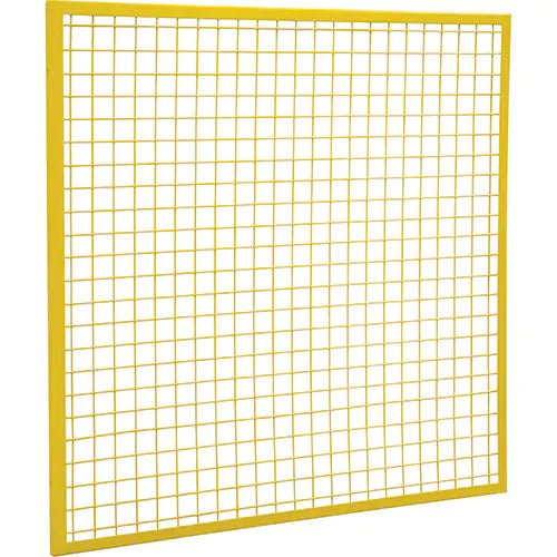 Composants de cloison en treillis métallique - Panneaux, 4 pi H x 4 pi L, jaune