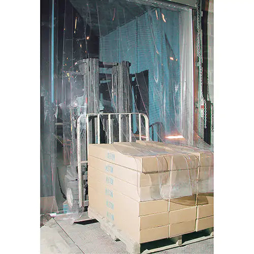 Strip Curtain Doors, Low Temp. PVC, 10' x 10' Door Opening, 12" Strip Width, 0.120" Strip Thickness