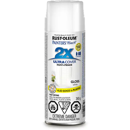 Painter's Touch® Ultra Cover Paint, White, Gloss, Aerosol Can