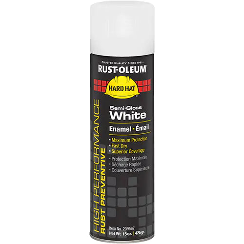 V2100 System Enamel Spray Paint, Semi-Gloss White, 15 oz., Aerosol Can