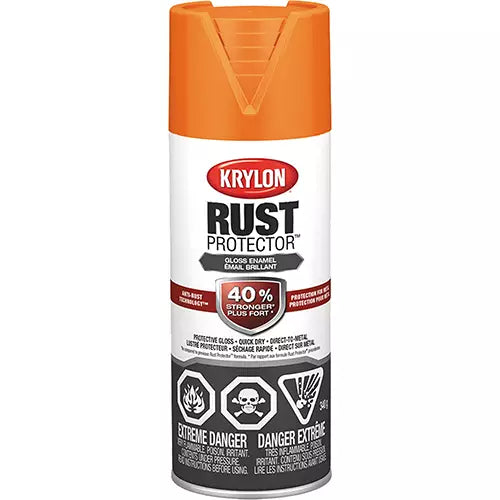 Krylon, Rust Protector® Rust Preventative Enamel, Orange, Gloss, 12 oz., Aerosol Can