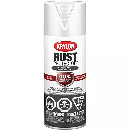 Rust Protector® Rust Preventative Enamel, White, Gloss, 12 oz., Aerosol Can