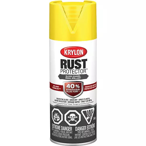 Rust Protector® Rust Preventative Enamel, Yellow, Gloss, 12 oz., Aerosol Can