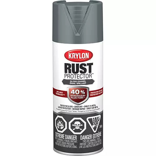 Rust Protector Aerosol Paint, Gloss Smoke Gray