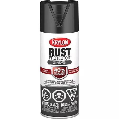 Rust Protector® Rust Preventative Enamel, Black, Gloss, 12 oz., Aerosol Can