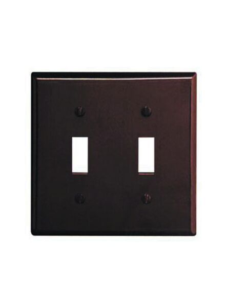 2-Gang Toggle-Duplex Wallplate Ivory