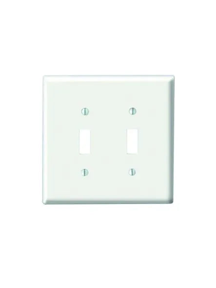 2-Gang Toggle Wallplate Thermoset Brown