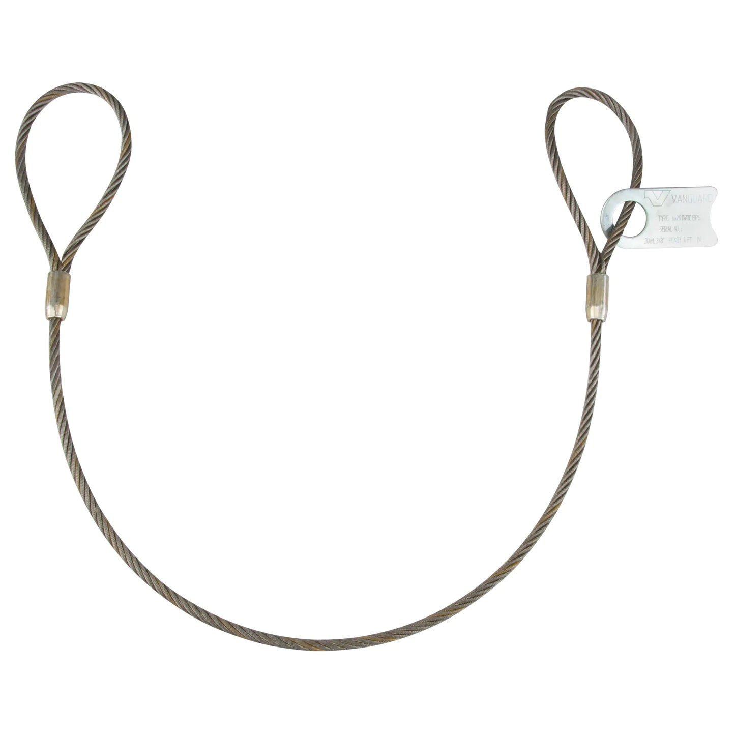 Wire rope eye/eye 1" x 12'