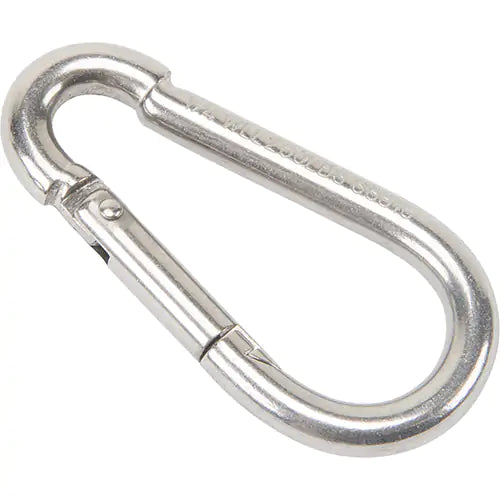 Stainless Steel Snap Hook, 500 lbs (0.25 tons) Working Load Limit, 5/16" Size, 1/2" Eye