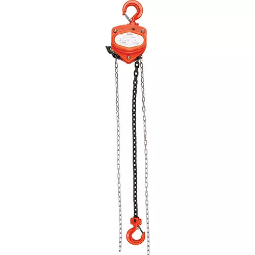 Chain Hoist, 20' Lift, 3000 lbs. (1.5 tons) Capacity, Alloy Steel Chain
